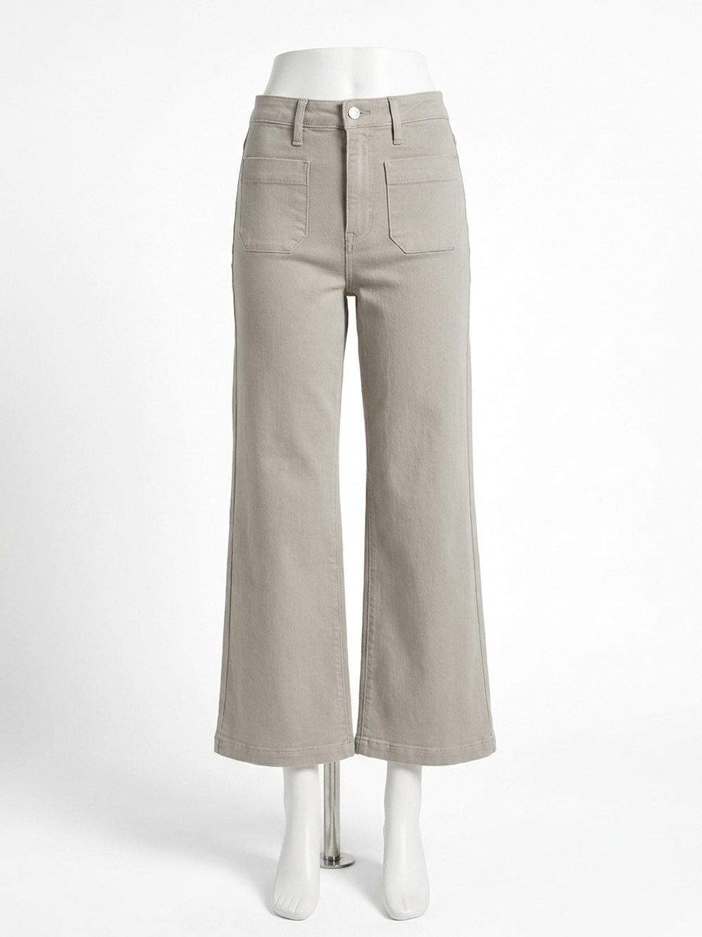 NEW JUST BLACK DENIM patch pocket wide leg jean in moonstone